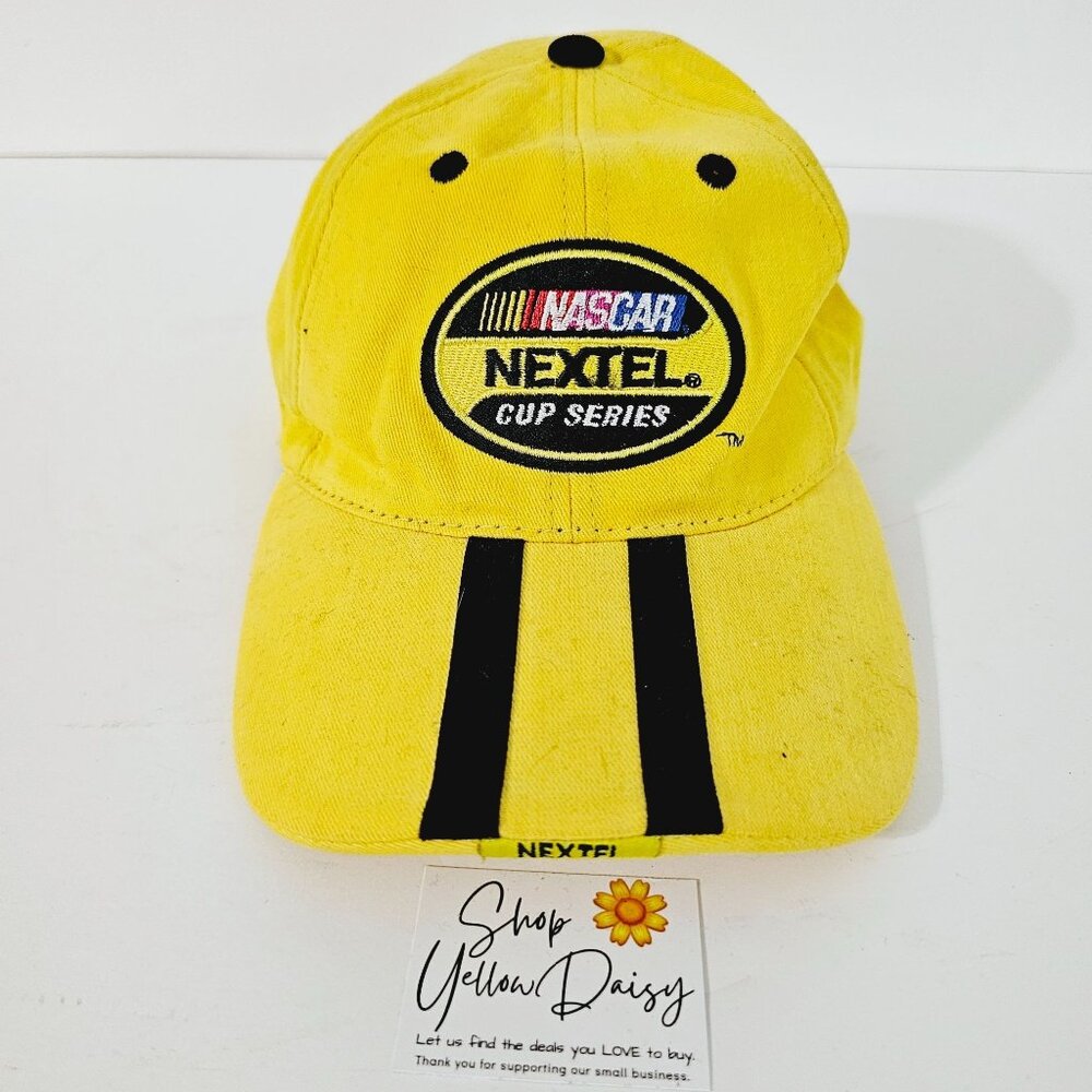 Vintage 2005 NASCAR‎ Nextel Cup Series Yellow Hat Cap Adjustable Octagon《824》A